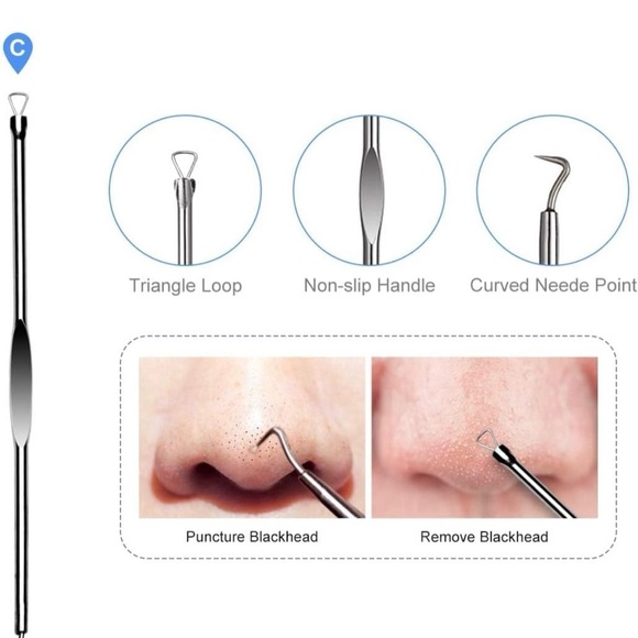 4 Pc. Black head Remover Set stainless Steel. - Picture 2 of 3